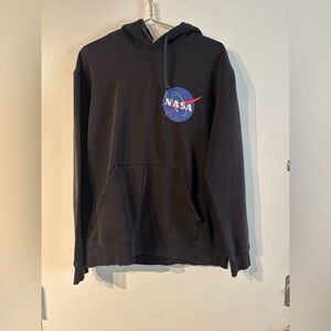 H&M NASA Graphic Hoodie Charcoal Black Pullover Men’s Sweatshirt large